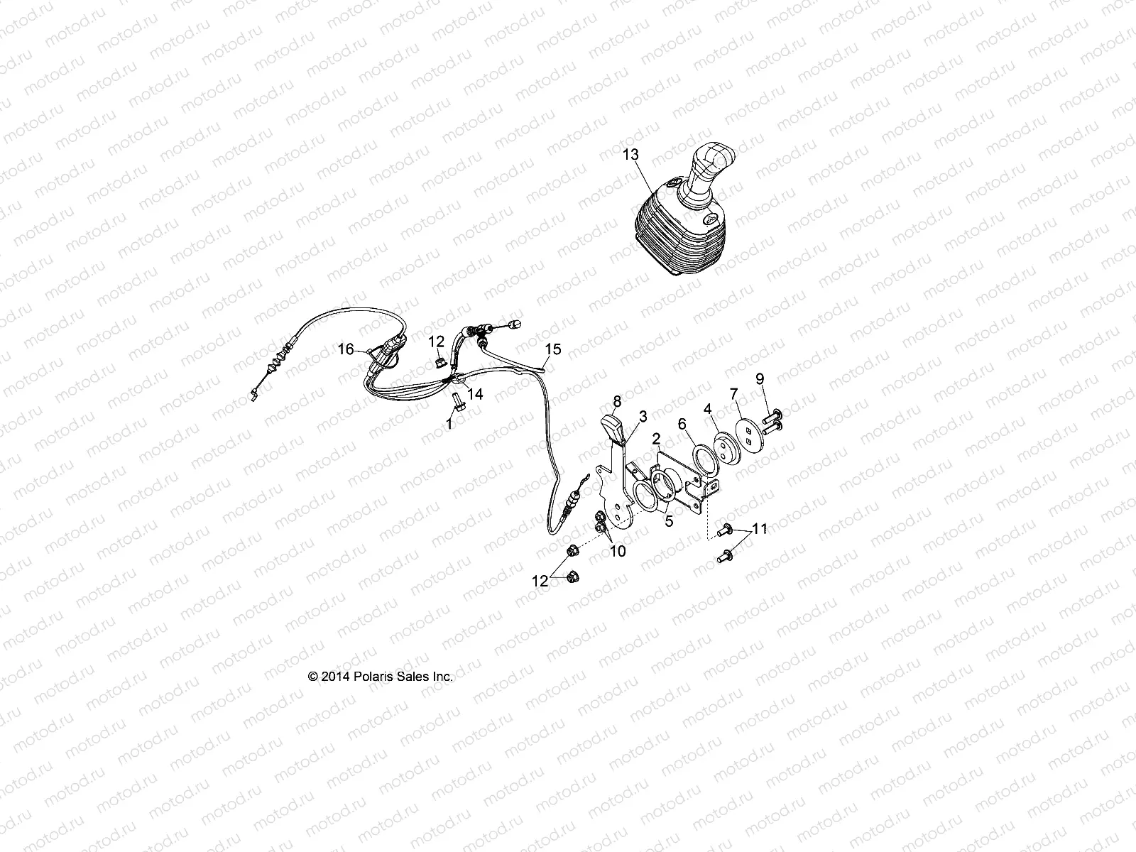 ENGINE | ENGINE, HAND THROTTLE - D151LPD1AJ/1M/2M (49BRUTUSTHROTTLEHD15LM)