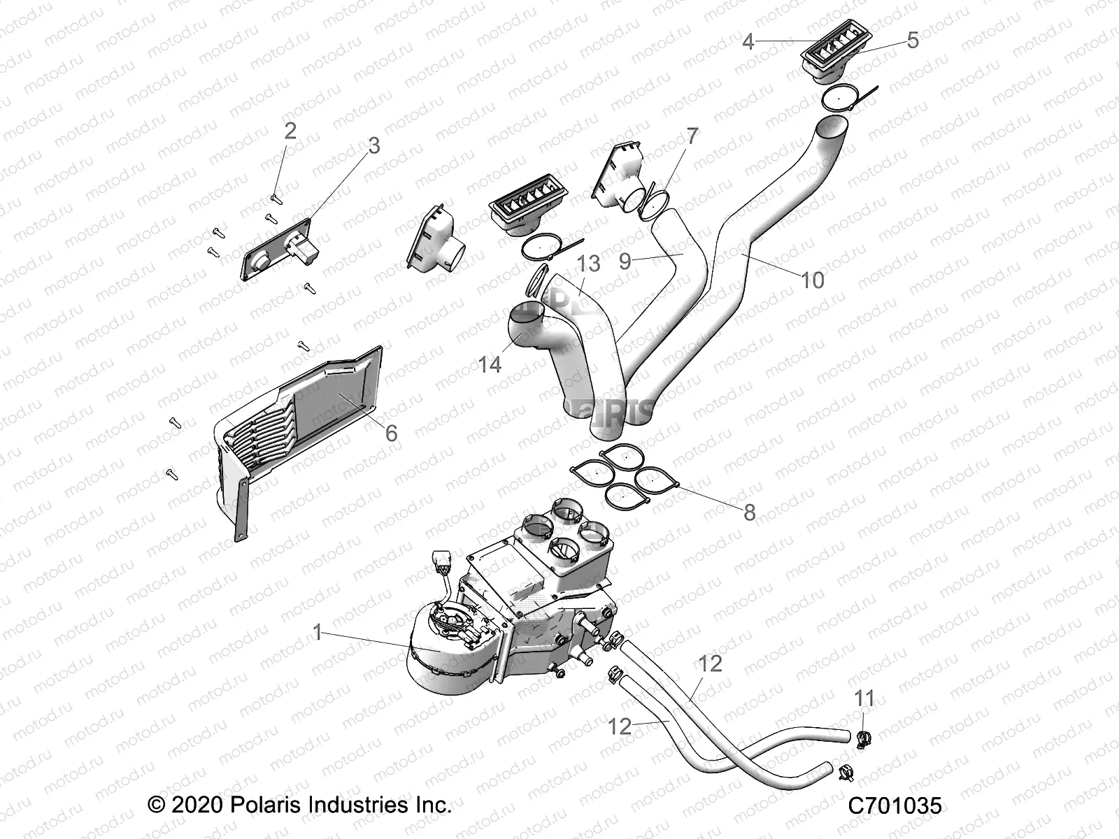 ENGINE | ENGINE, HEATER, CAB - R21MAS57CK (702035)