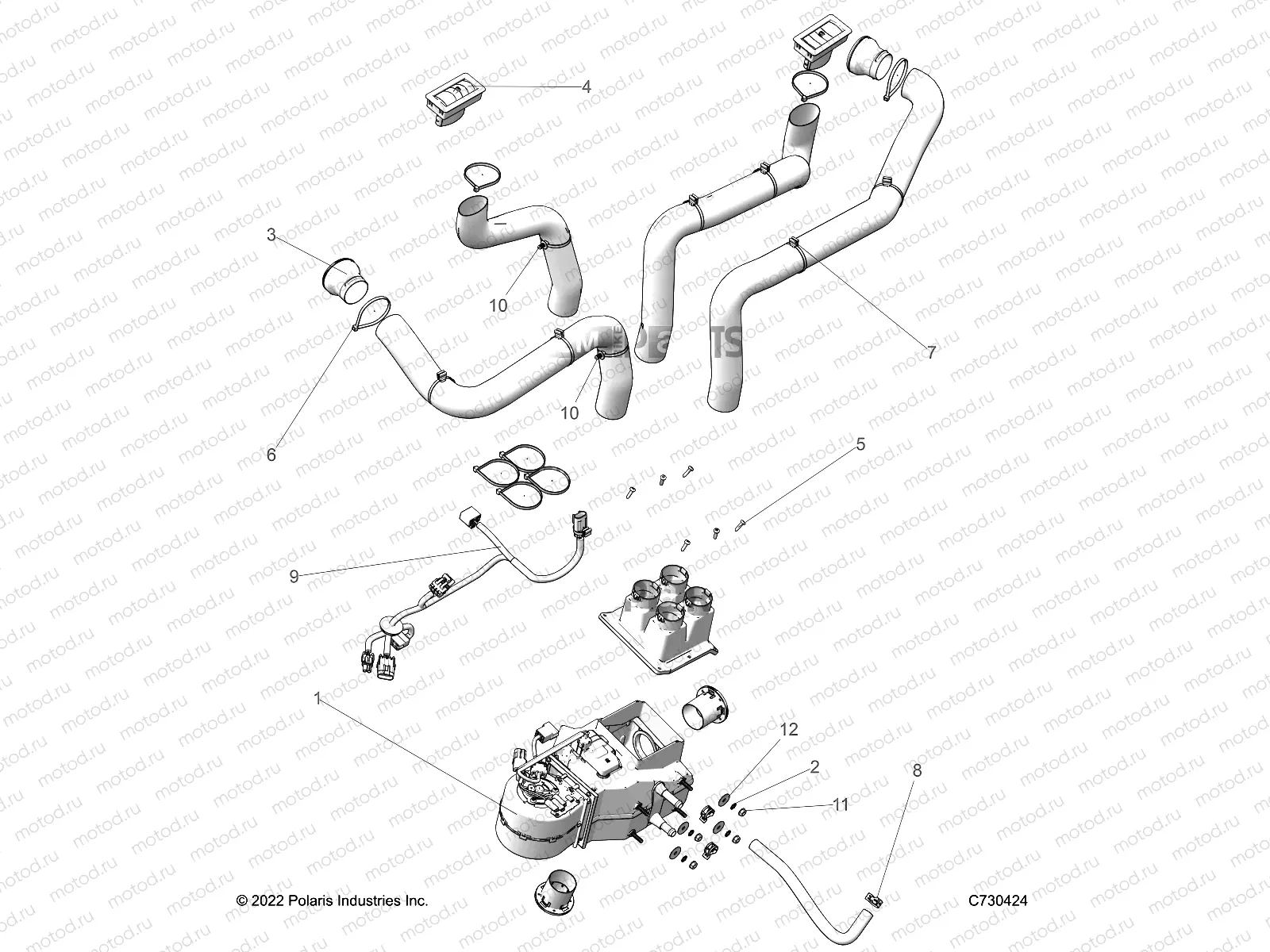 ENGINE | ENGINE, HEATER, CAB - R23MAS57CK (C730424)