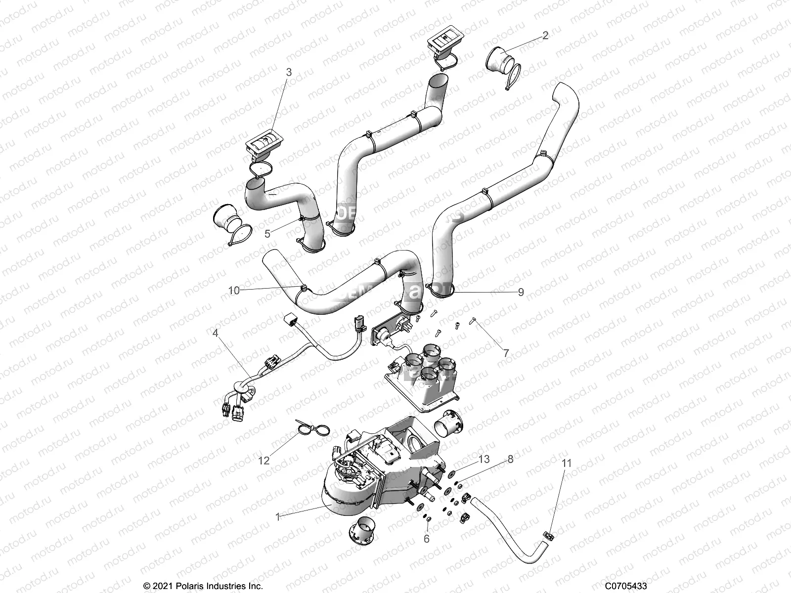 ENGINE | ENGINE, HEATER PREP SYSTEM - D22M2G57B4 (C0705433)