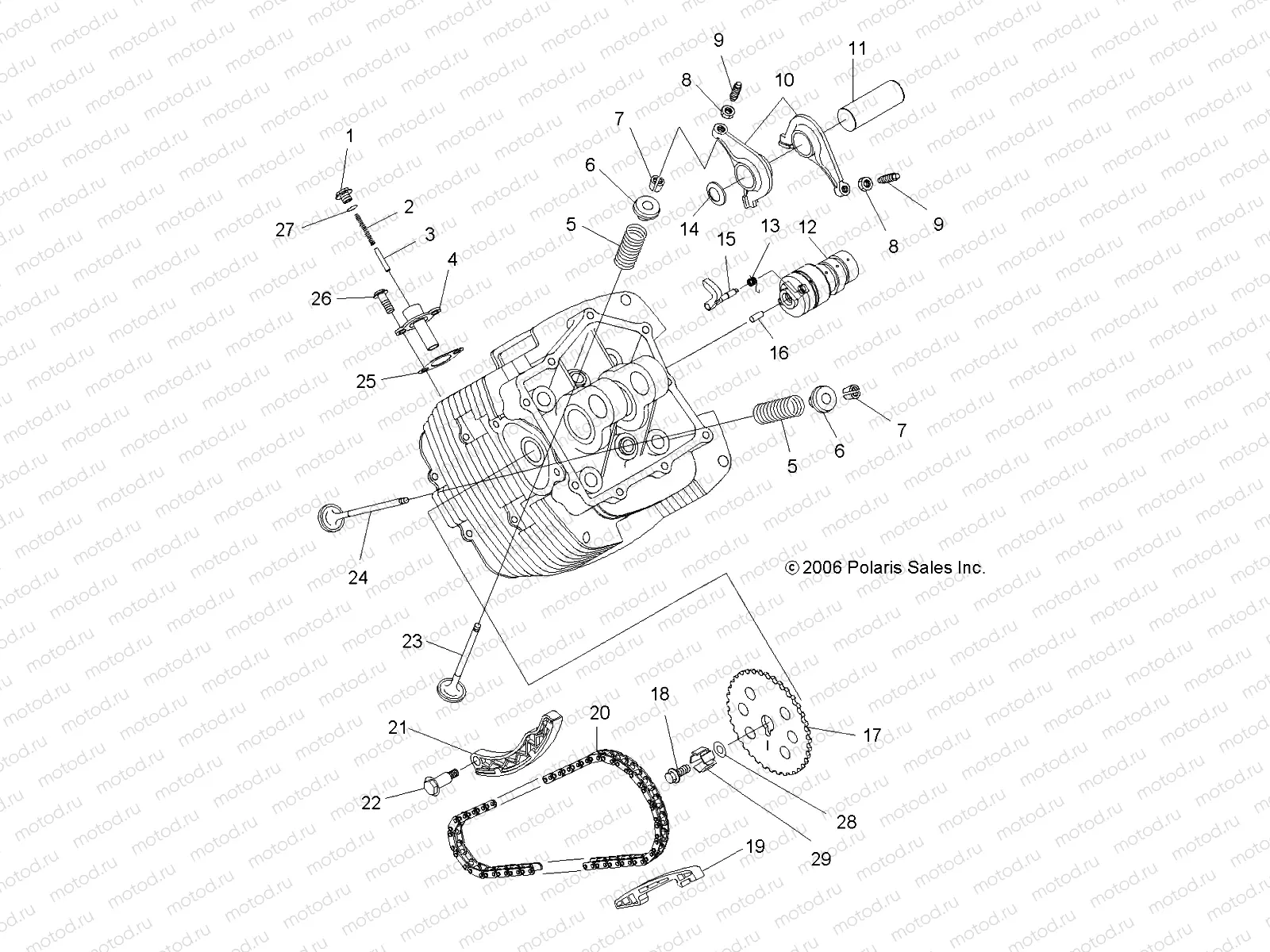 ENGINE | ENGINE, INTAKE and EXHAUST - A07LB27FA/LH27FB (49ATVINTAKE07HAWK)