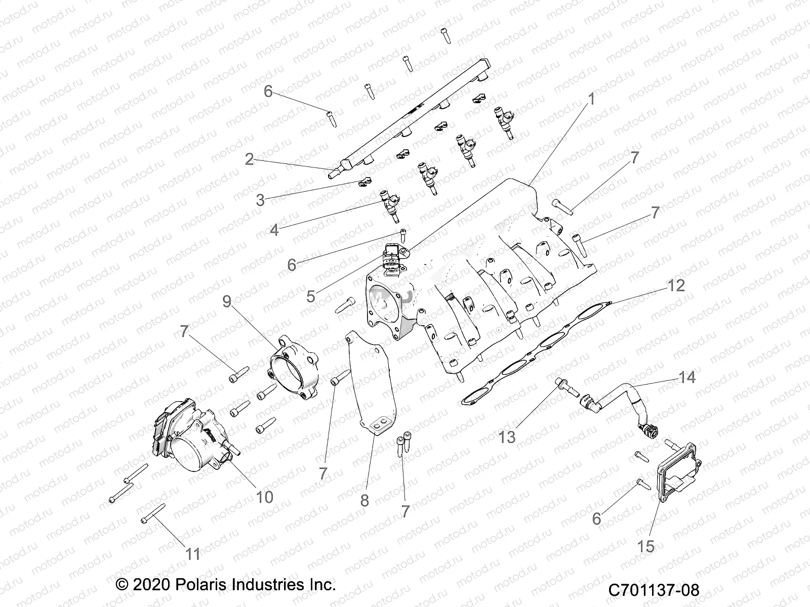 ENGINE | ENGINE, INTAKE MANIFOLD, FUEL RAIL AND RELATED - Z22RML2KAL/AP/BK/BL/BP/BT (C701137-08)