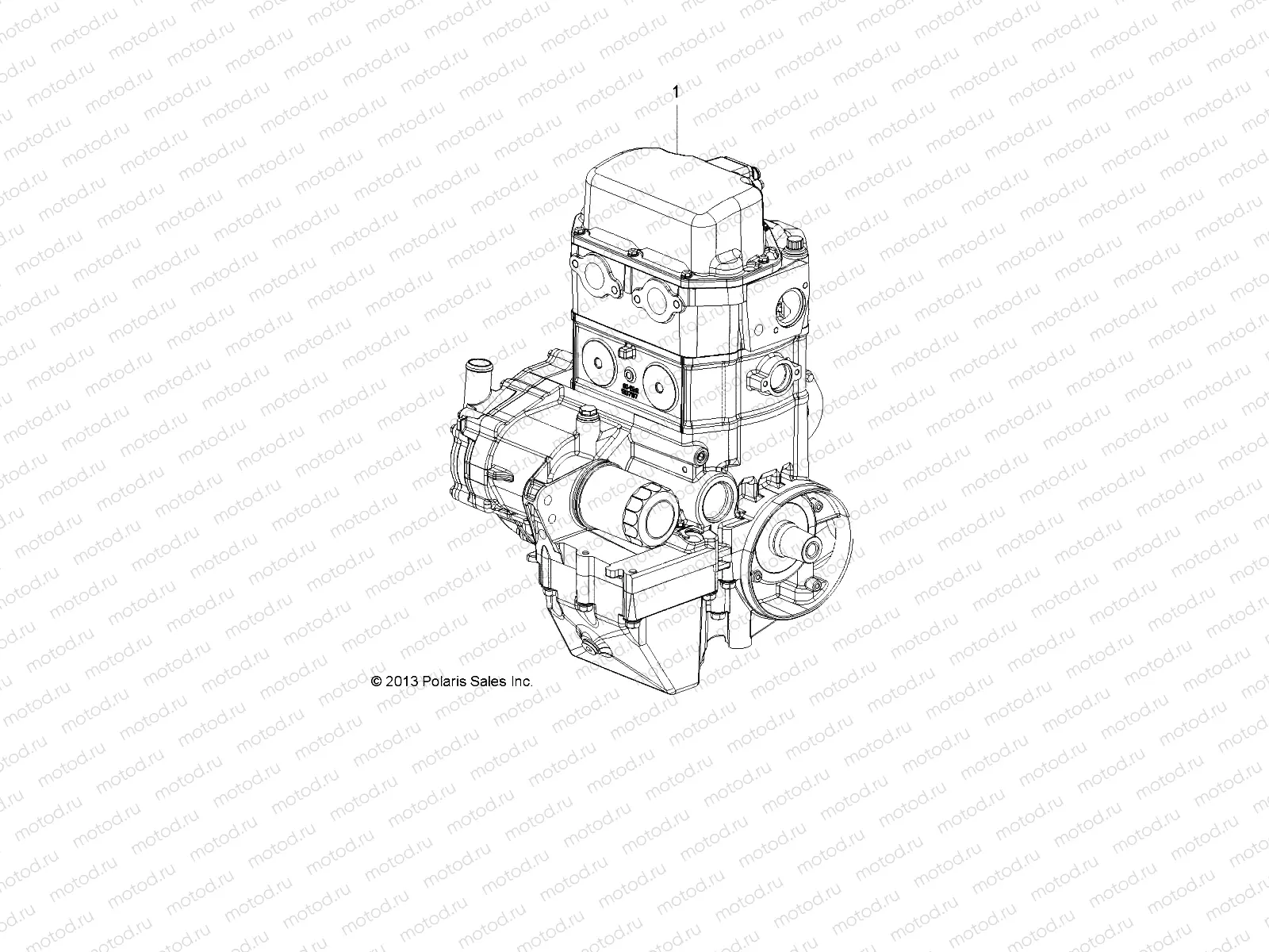 ENGINE | ENGINE, LONG BLOCK - A14CF76AA (49ATVENGINE146X6)