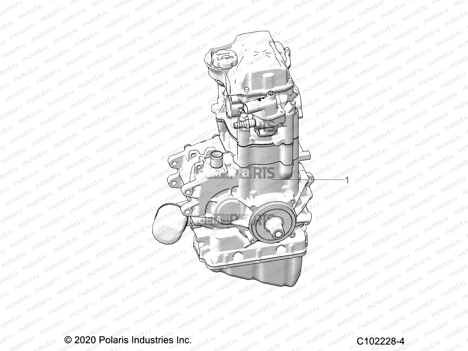 ENGINE | ENGINE, LONG BLOCK - A21SEA50A1/A5/CA1/CA5 (C102228-4)