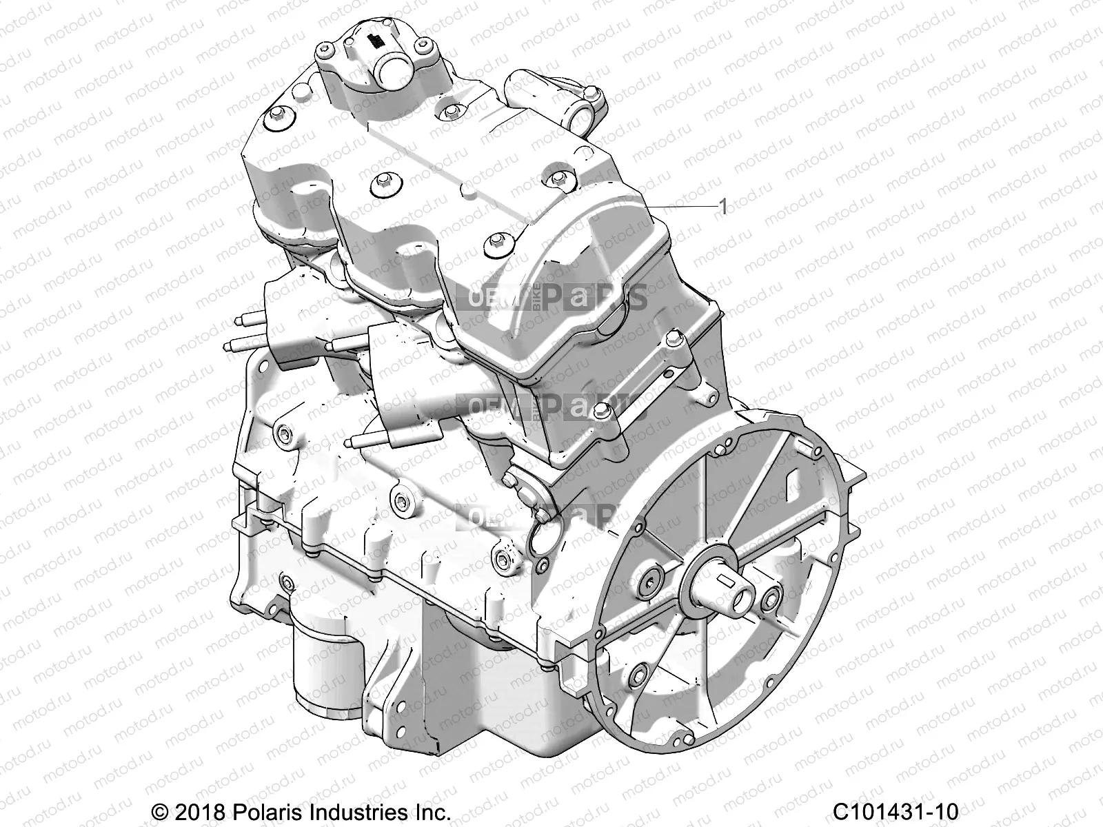 ENGINE | ENGINE, LONG BLOCK - A21SXM95AG/CAG (C101431-10)