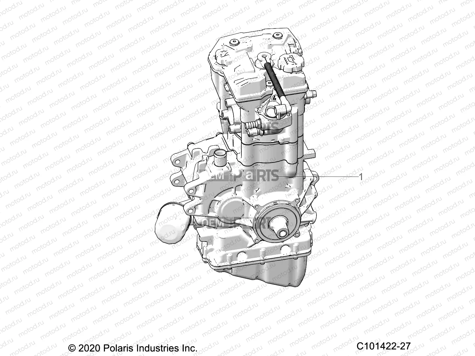 ENGINE | ENGINE, LONG BLOCK - A23SEE57F1/S57C1/C2/C3/CL/F1/F2/F3/FL (C101422-27)