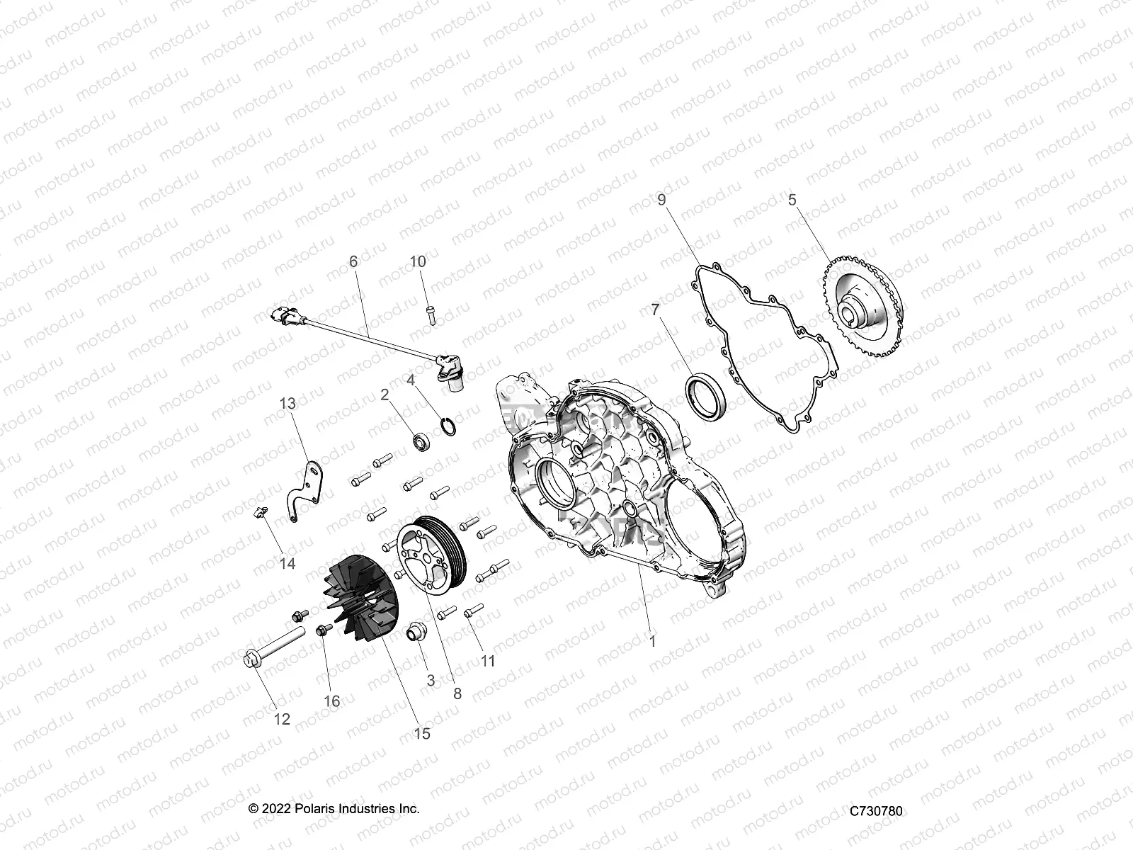 ENGINE | ENGINE, MAG COVER MOUNT - R23RSU99A9/AJ/AK/AX/B9/BJ/BK/BX (C730780)