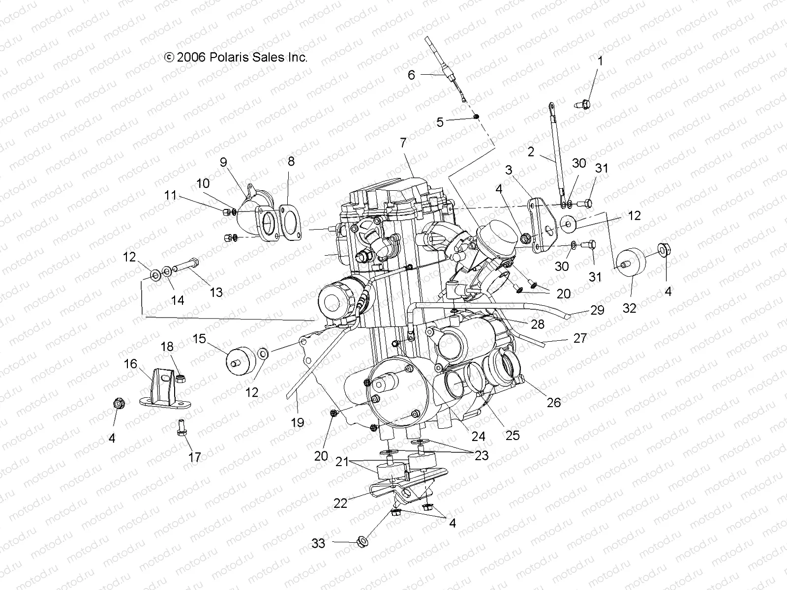 ENGINE | ENGINE, MOUNTING - A07BA50FA (49ATVENGINESCRAM)