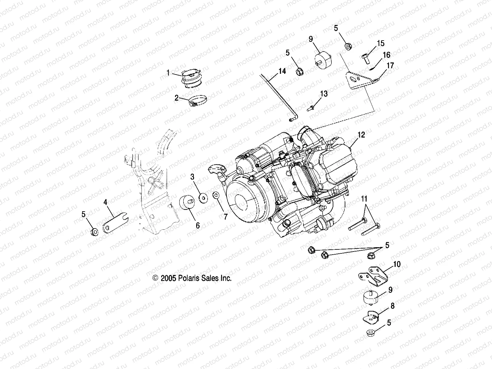 ENGINE | ENGINE, MOUNTING - A07MH46AA/AZ (4999200059920005A11)
