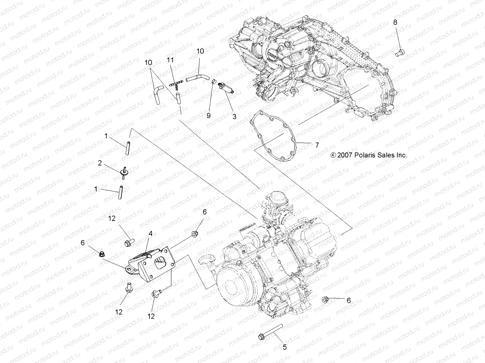 ENGINE | ENGINE, MOUNTING - A08LH46AQ/AX/AZ (49ATVENGINE08SP400)