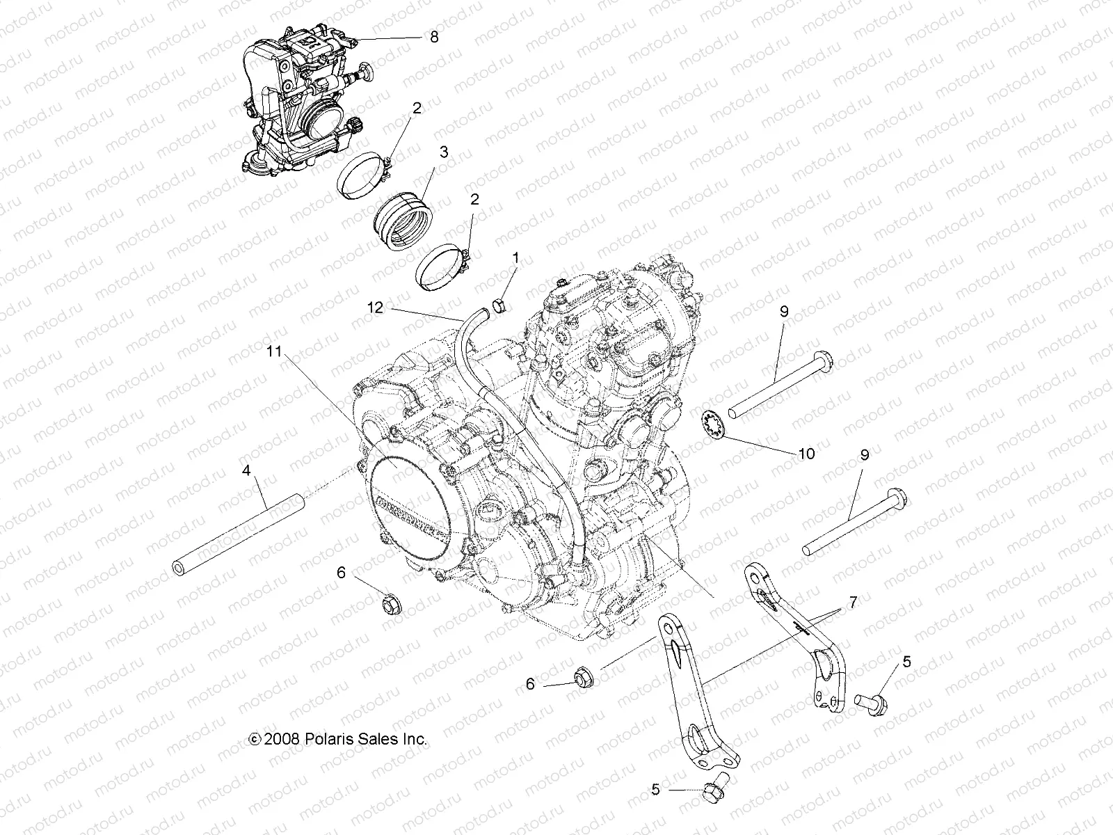 ENGINE | ENGINE, MOUNTING - A10GJ45AA (49ATVENGINEMTG09OUT450)