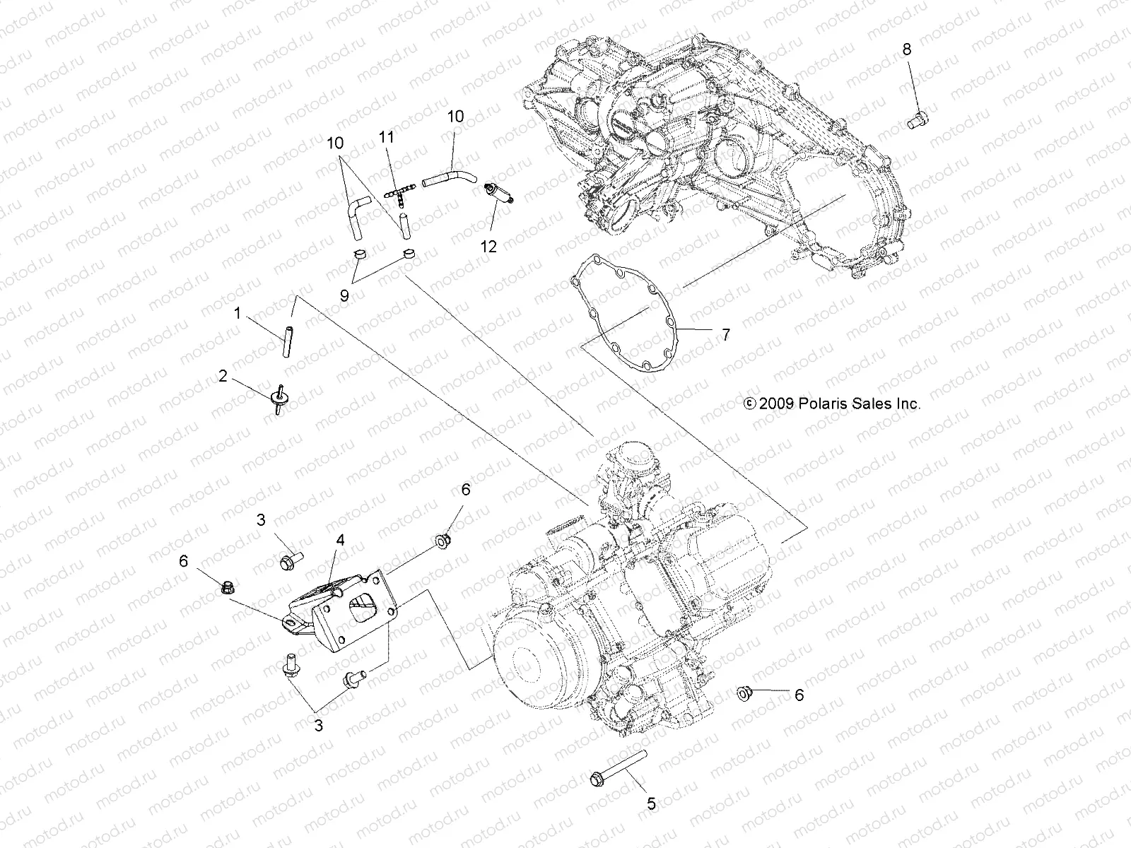 ENGINE | ENGINE, MOUNTING - A10LH46AX/AZ (49ATVENGINEMTG10SP400)