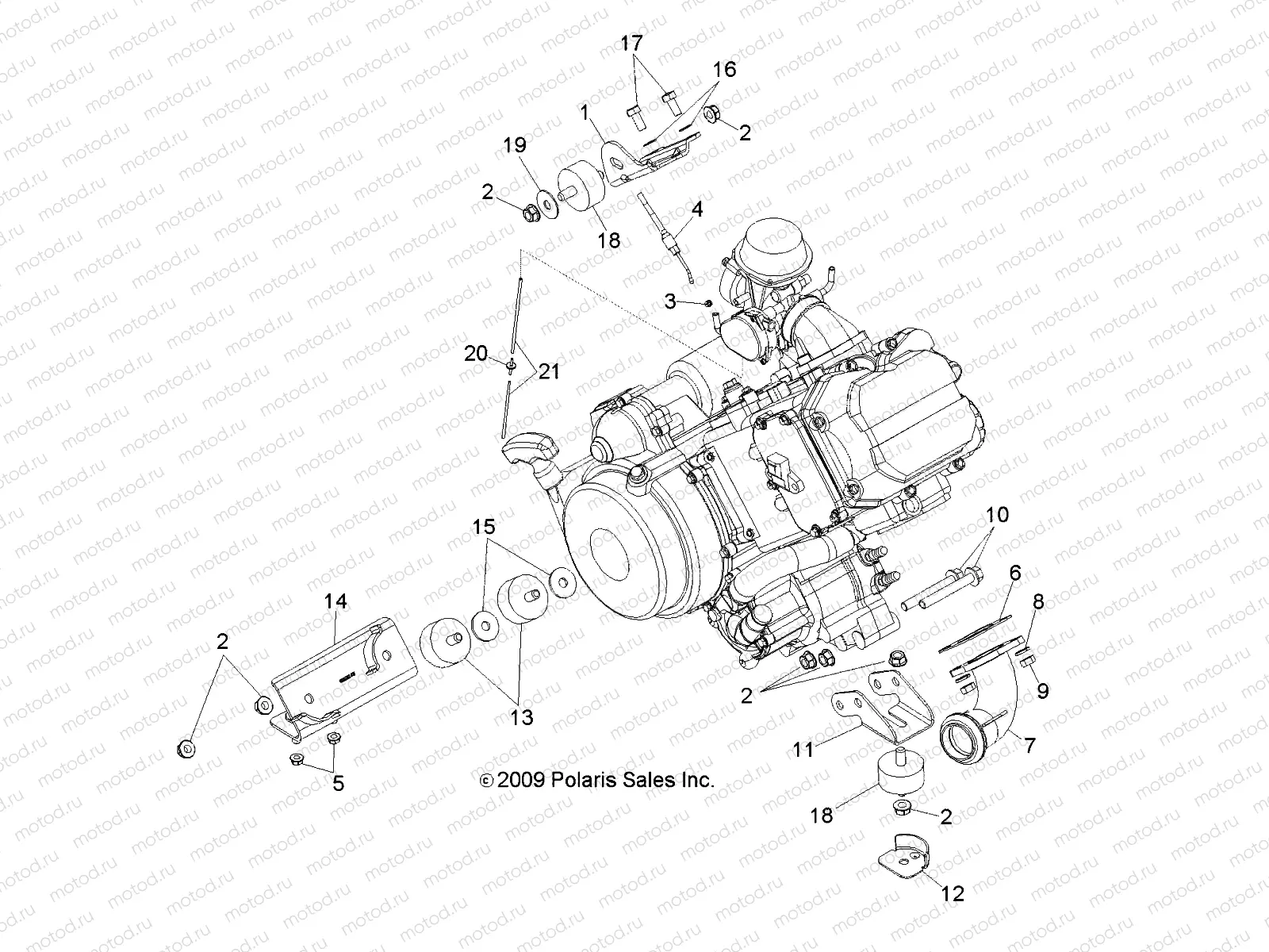 ENGINE | ENGINE, MOUNTING - A10NG50FA (49ATVENGINEMTG10SCRAM)