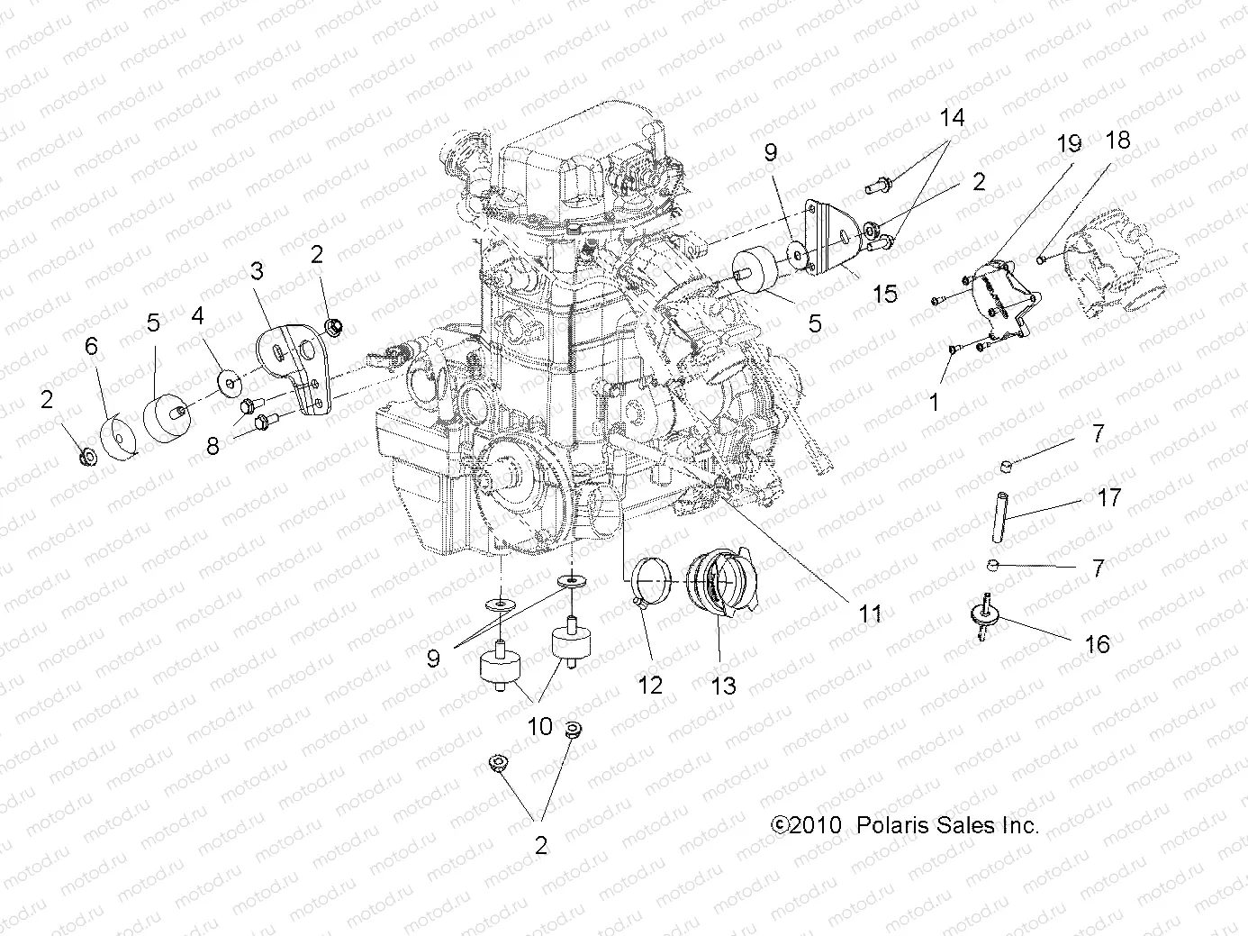 ENGINE | ENGINE, MOUNTING - A11CF76AA (49ATVENGINEMTG116X6)