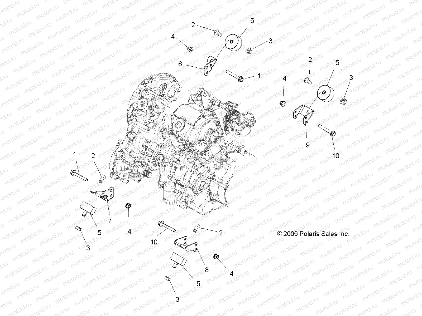 ENGINE | ENGINE, MOUNTING - A13TN55AA/AZ (49ATVENGINEMTG10SPXP550)