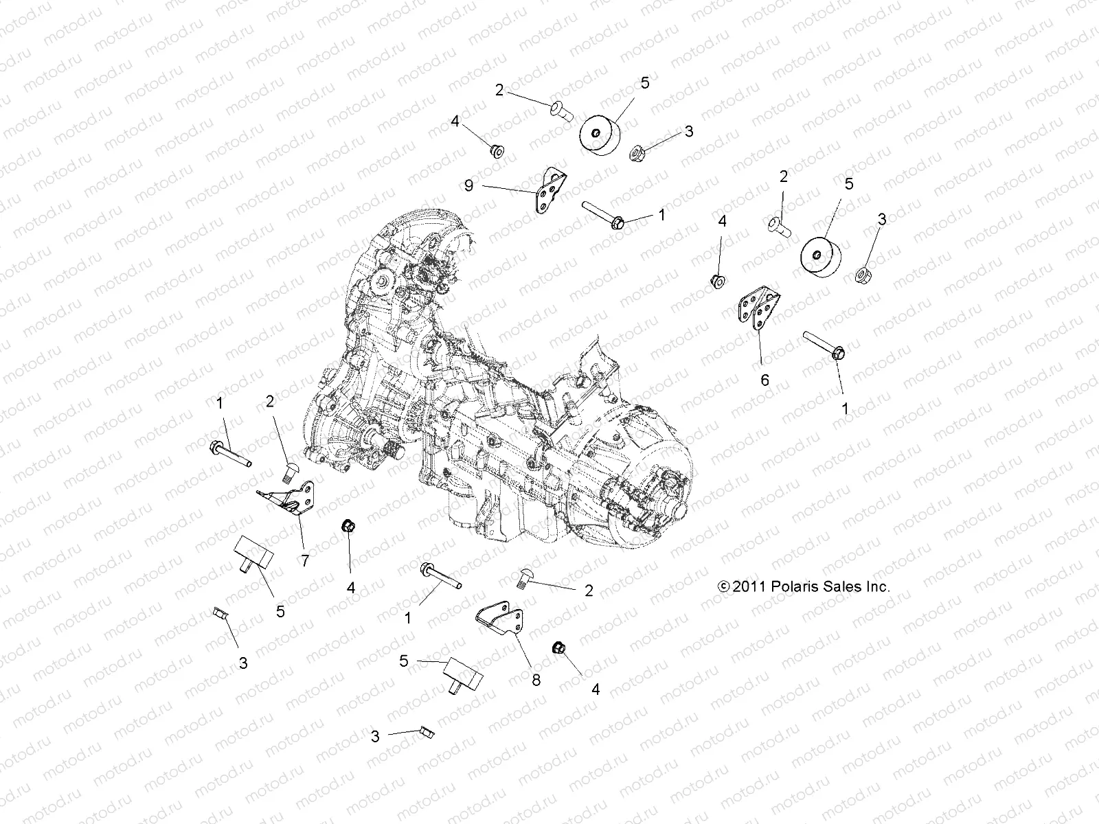 ENGINE | ENGINE, MOUNTING - A14GH9EFW (49ATVENGINEMTG12SP850)