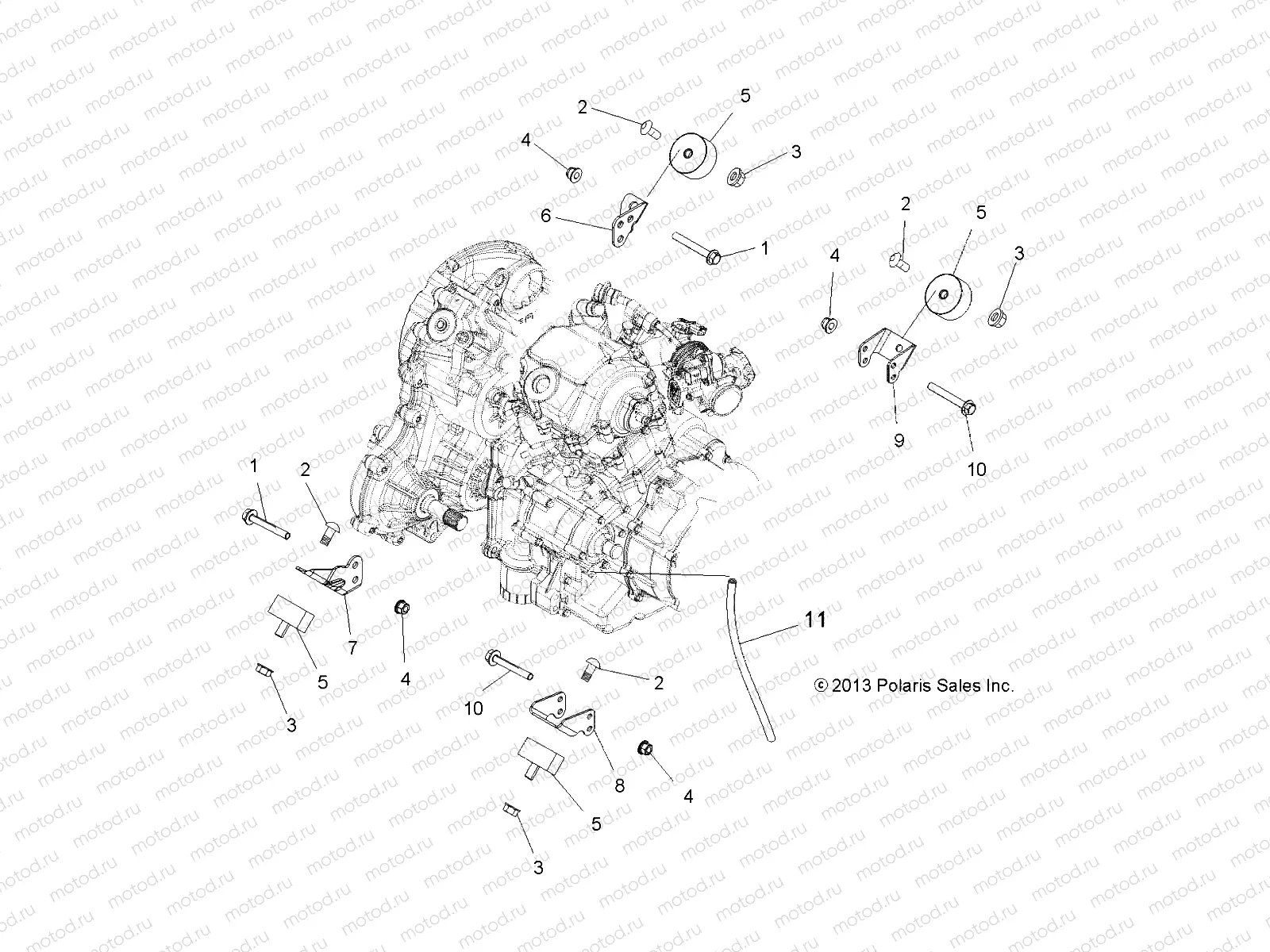 ENGINE | ENGINE, MOUNTING - A14ZN5EAB/C/M/S (49ATVENGINEMTG14SP550)