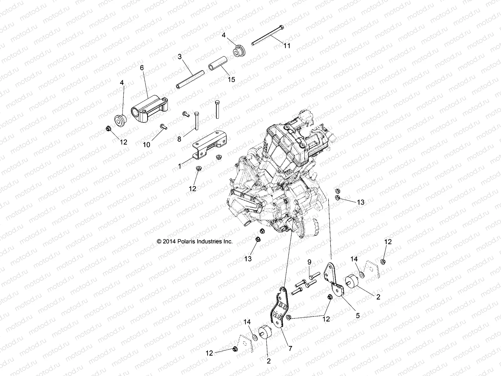 ENGINE | ENGINE, MOUNTING - A15SHE57HS (49ATVENGINEMTG15570AA)