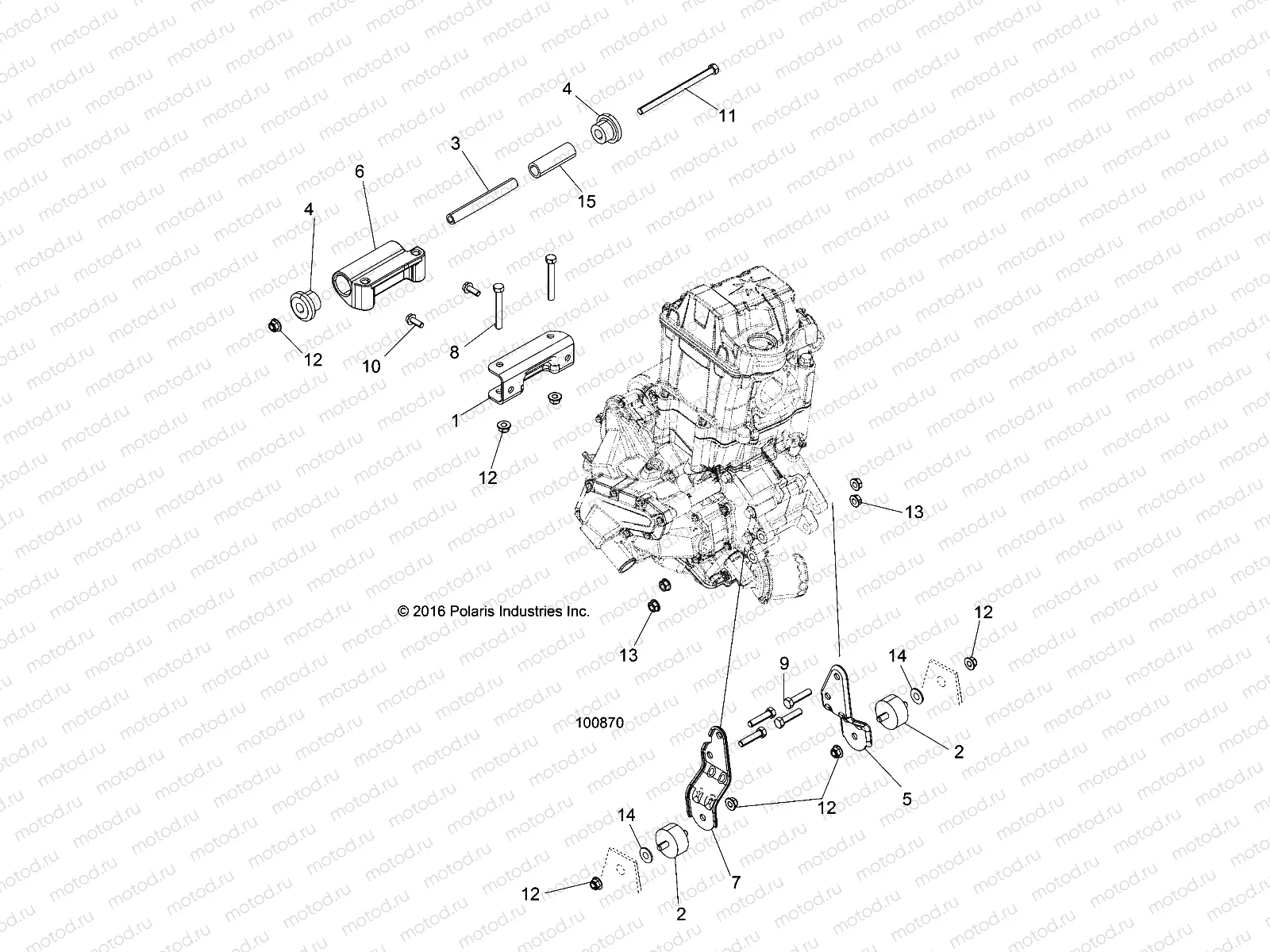 ENGINE | ENGINE, MOUNTING - A17SEA50A1/A5/SEE50A1/SEG50A4
