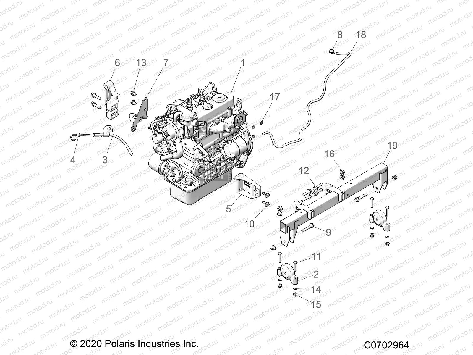 ENGINE | ENGINE, MOUNTING - D21BBPD4B4 (C0702964)