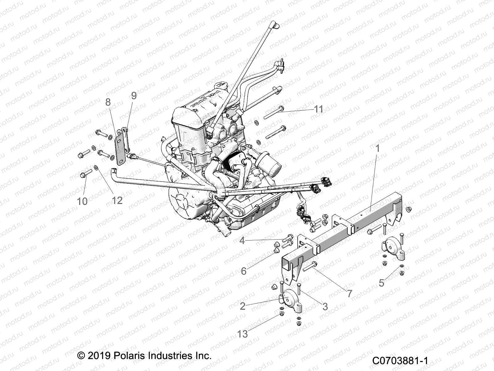 ENGINE | ENGINE, MOUNTING - D21BEP99A4/B4/GP99A4 (C0703881-1)