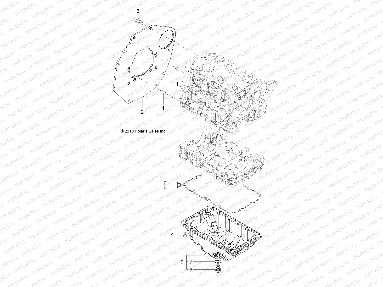 ENGINE | ENGINE, MOUNTING FLANGE and OIL SUMP - R12WH90DG (49RGROILSUMP11DCREW)