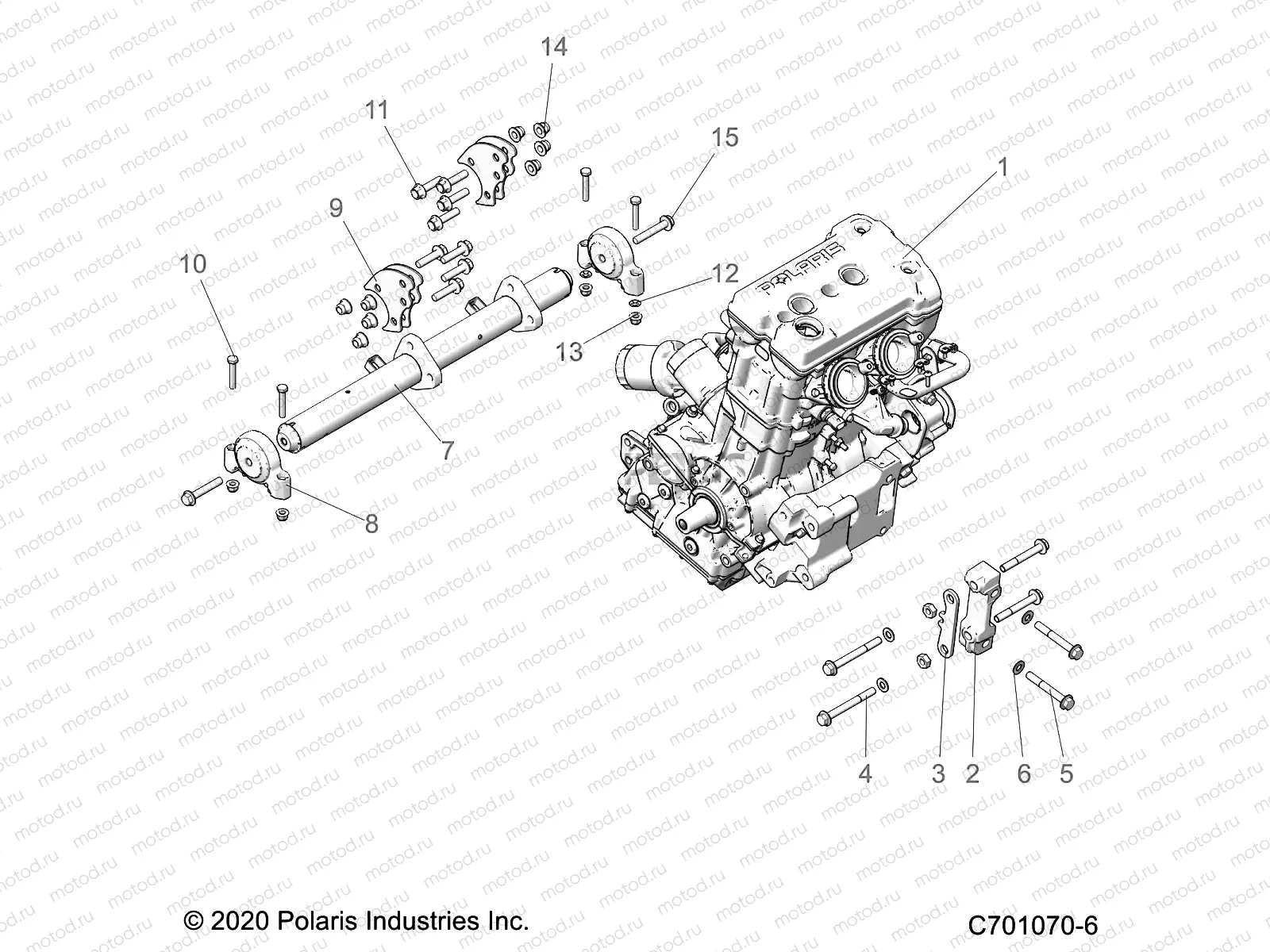 ENGINE | ENGINE, MOUNTING - G21G4D99AW/BW (C701070-6)