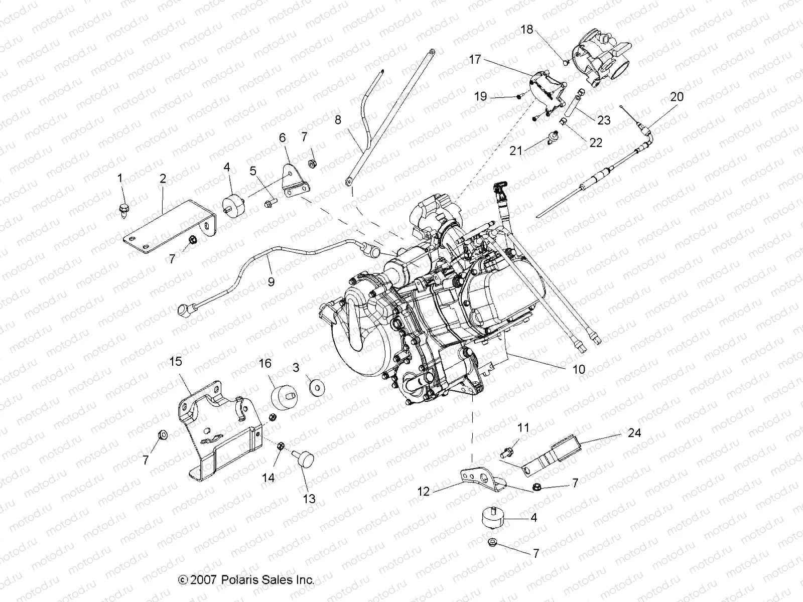 ENGINE | ENGINE, MOUNTING - R08RH68 ALL OPTIONS (49RGRENGINEMTG086X6)