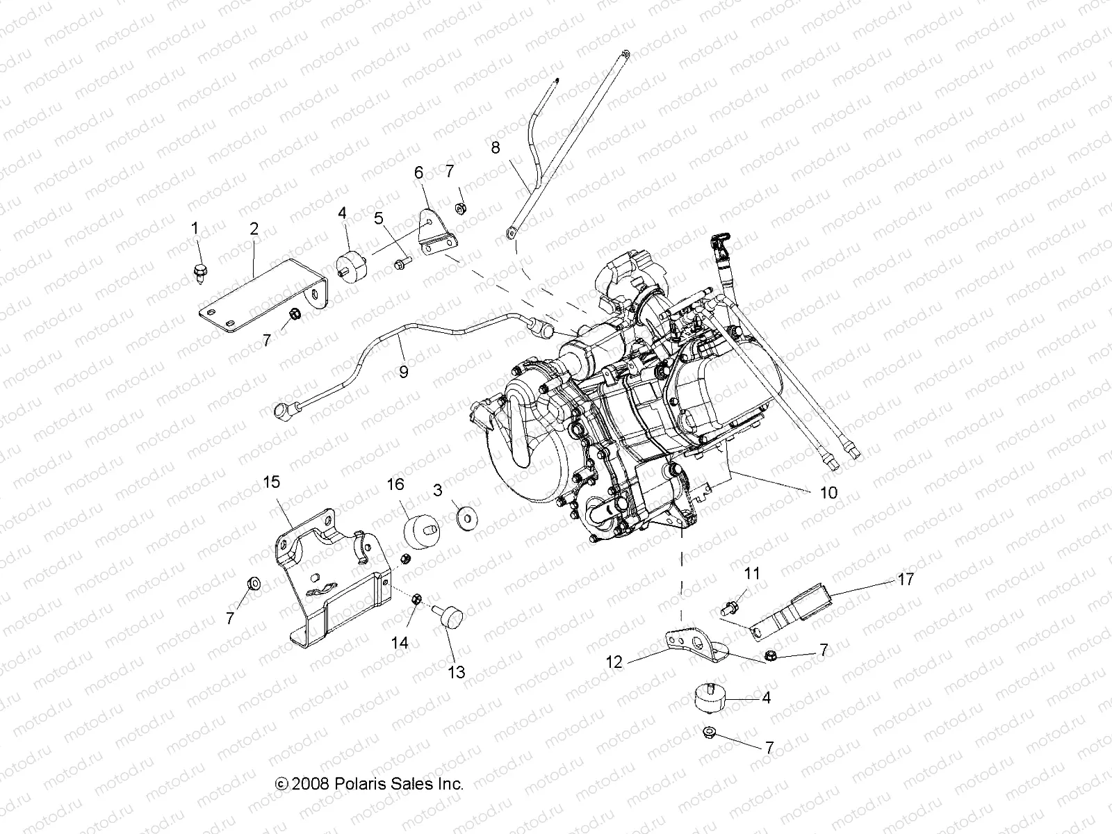 ENGINE | ENGINE, MOUNTING - R09RF68AF/AR/AZ (49RGRENGINEMTG097006X6)