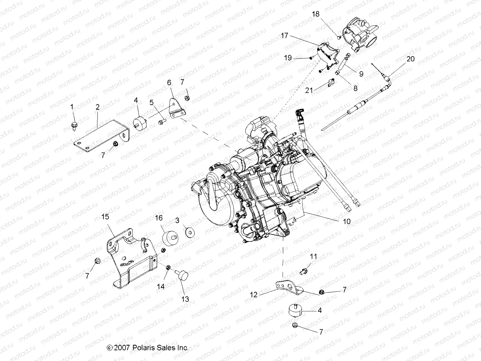 ENGINE | ENGINE, MOUNTING - R09WH68AC/AG/AH/AL/AR/AZ (49RGRENGINEMTG09CREW)