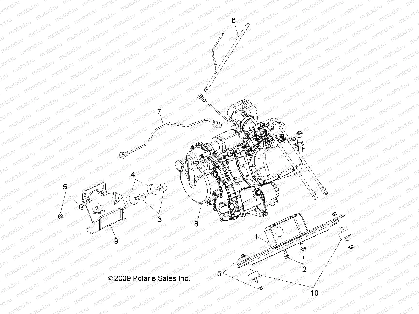 ENGINE | ENGINE, MOUNTING - R10HR76AG/AR (49RGRENGINEMTG106X6)