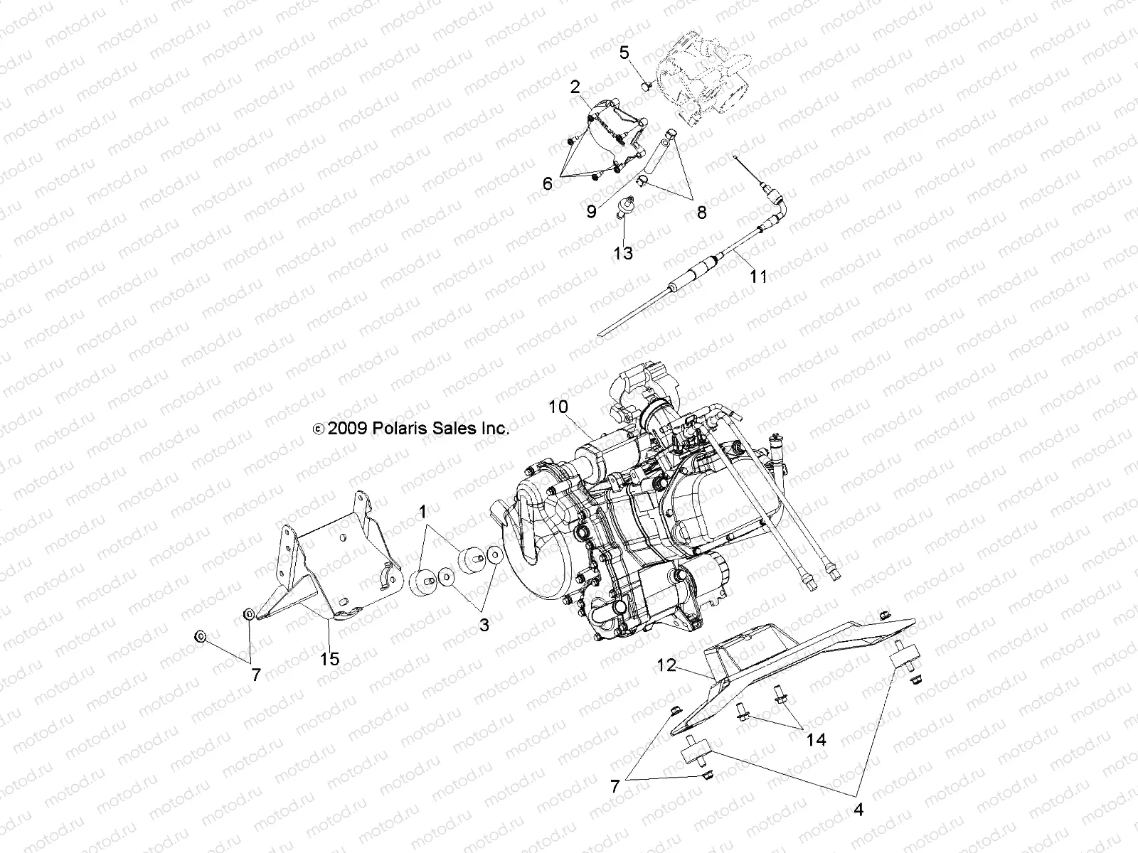ENGINE | ENGINE, MOUNTING - R10WH76AG/AH/AR/AV/WY76AW/AZ (49RGRENGINEMTG10800CREW)