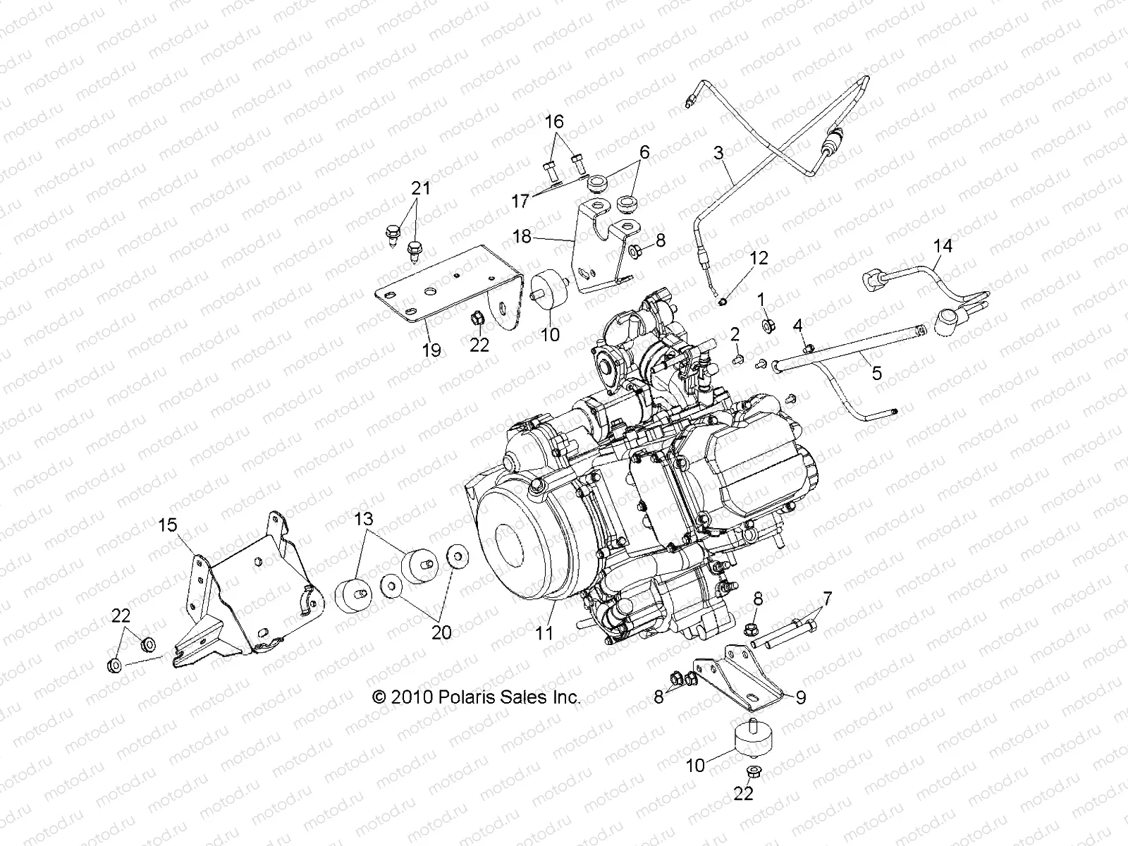 ENGINE | ENGINE, MOUNTING - R13RH50AG/AH/AM/AR (49RGRENGINEMTG11500EFI)