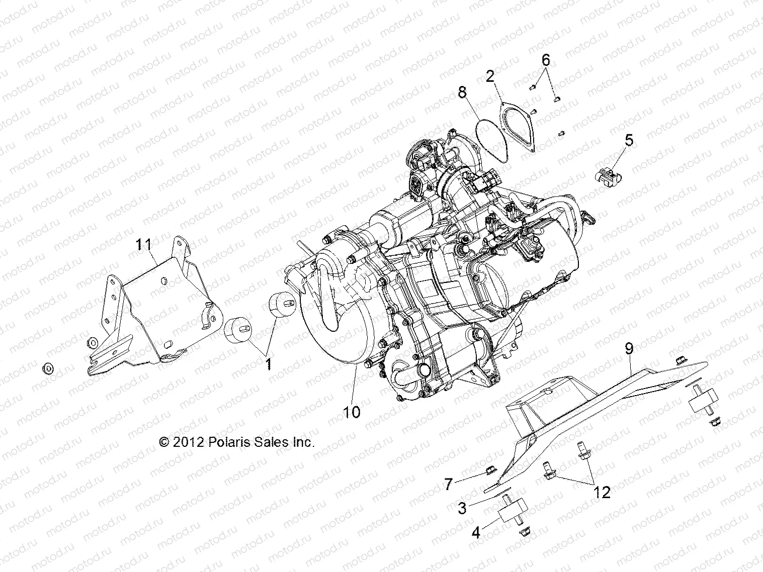 ENGINE | ENGINE, MOUNTING - R14RH76AA/76AC/7EAZ (49RGRENGINEMTG13800MID)
