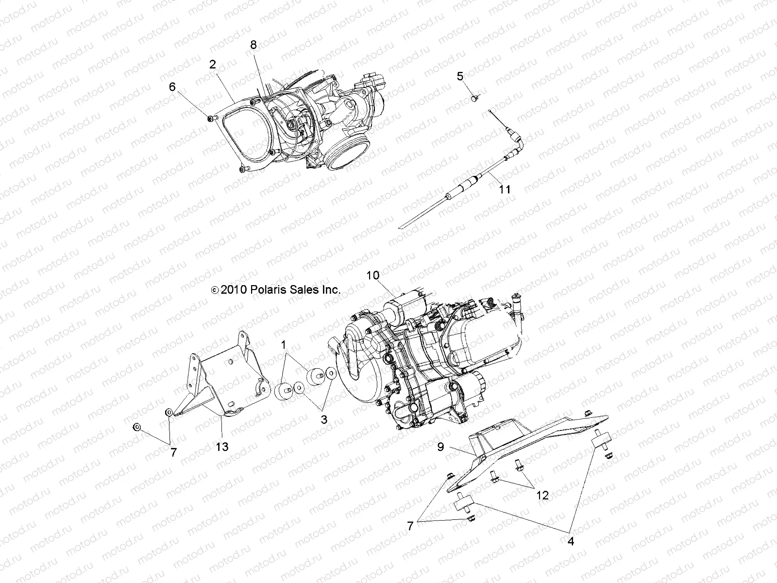 ENGINE | ENGINE, MOUNTING - R14TH76AA/AC/EAS/AAC/ACC/EASC (49RGRENGINEMTG11800CREW)