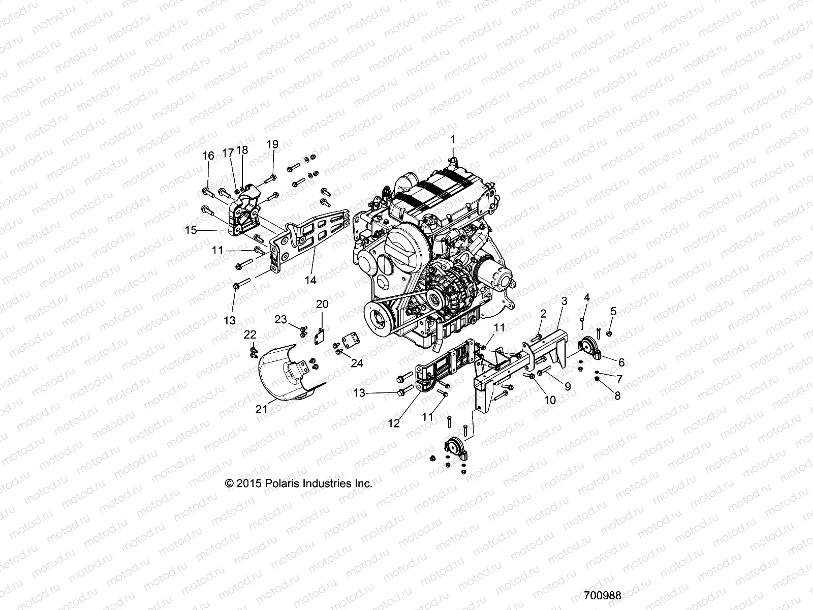 ENGINE | ENGINE, MOUNTING - R16RTED1F1 (700988)