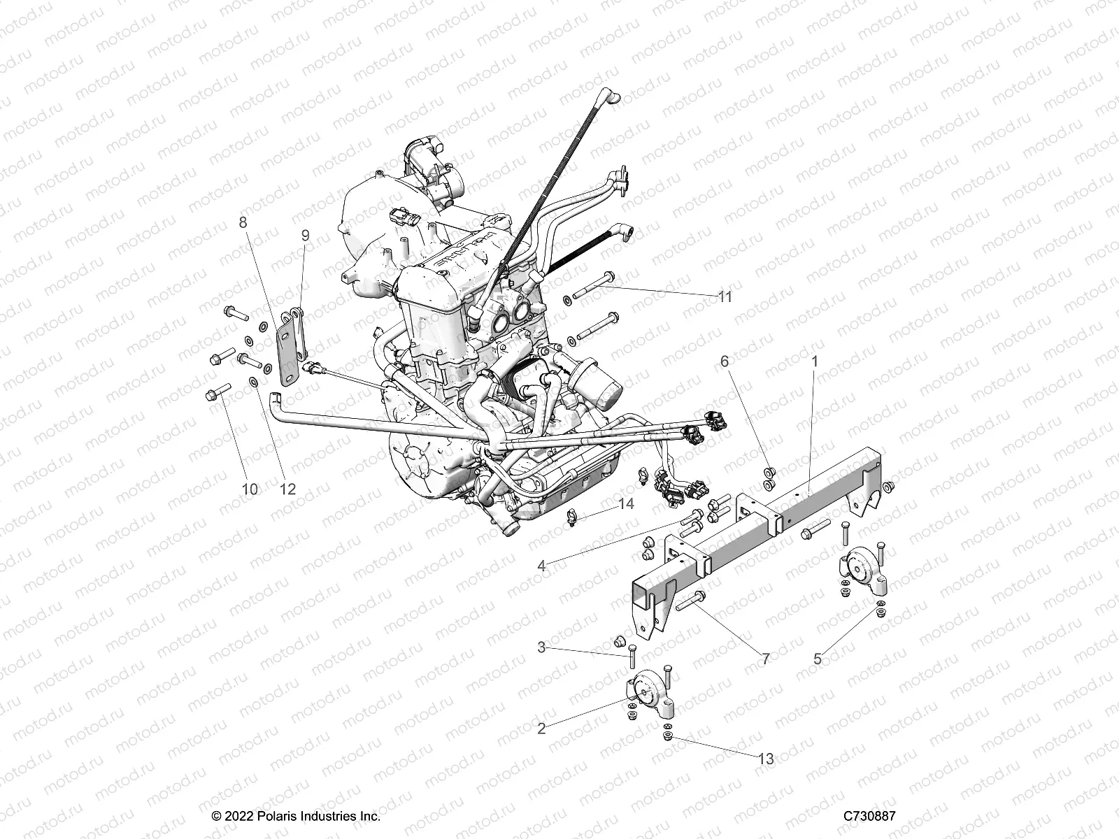 ENGINE | ENGINE, MOUNTING - R23TAE99AD/BD/AP/BP (C0703508-2)