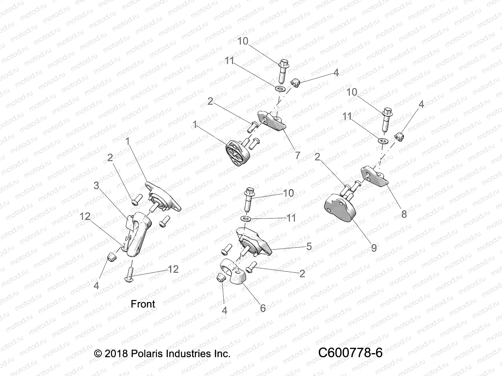 ENGINE | ENGINE, MOUNTING - S21DDH8RS ALL OPTIONS (C600778-6)