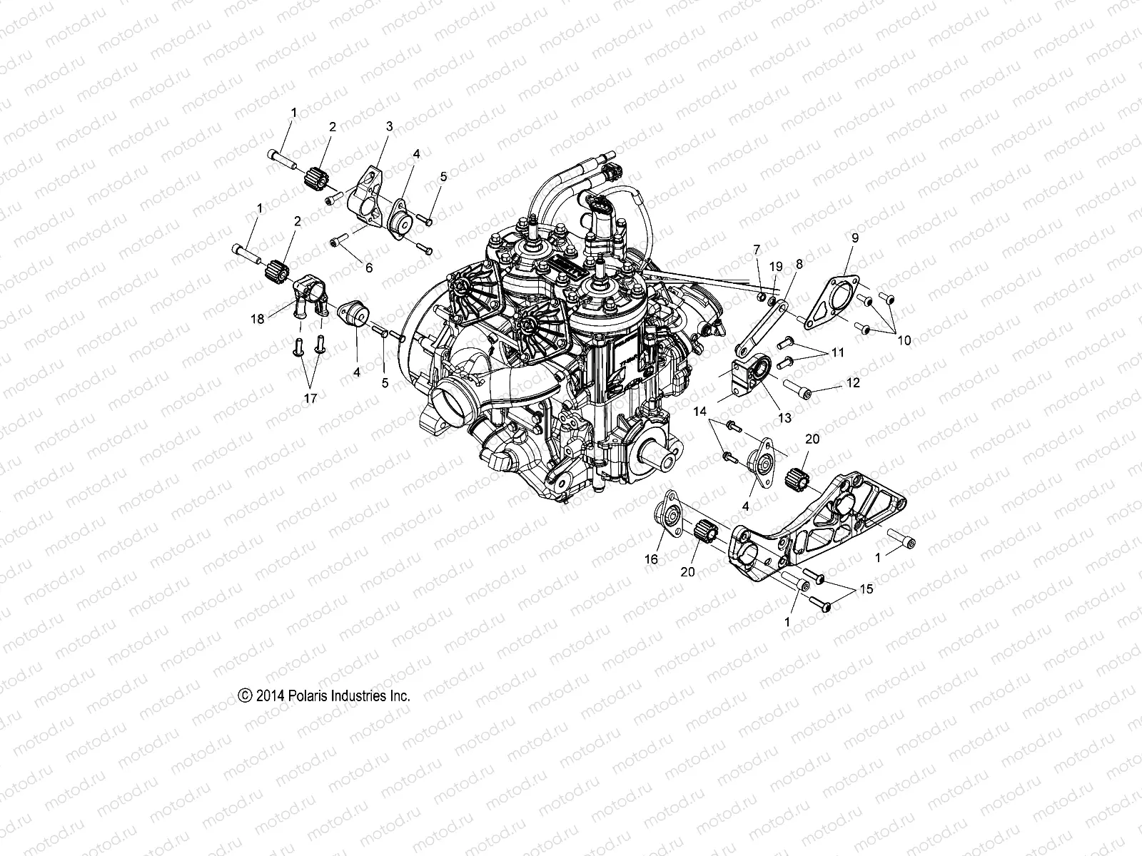 ENGINE | ENGINE, MOUNTING - S21EDB6PSL (49SNOWENGINEMOUNT156PROS)