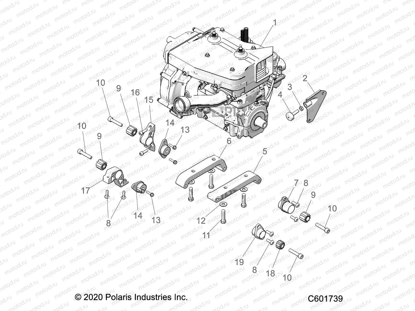 ENGINE | ENGINE, MOUNTING - S22CFE5TSL (C601739)