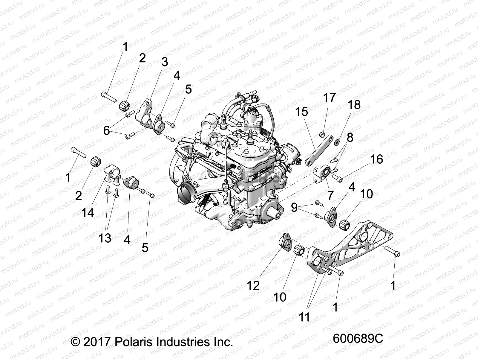ENGINE | ENGINE, MOUNTING - S22FJE8PS/PE/FJP8PS/PE ALL OPTIONS (600689C)