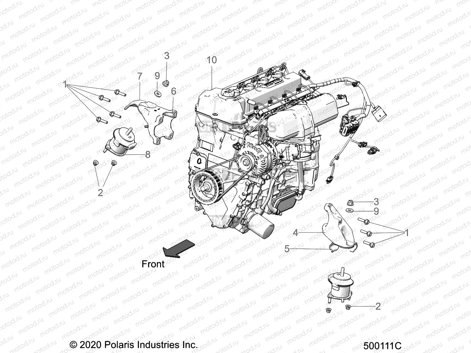 ENGINE | ENGINE, MOUNTING - T21AAPHD/RHB/SHD/THD ALL OPTIONS (500111C)