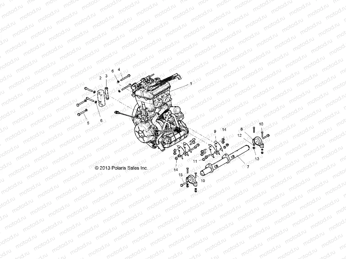 ENGINE | ENGINE, MOUNTING - Z19VBE99F2/S99C2/CM (49RGRENGINEMTG14RZR1000)