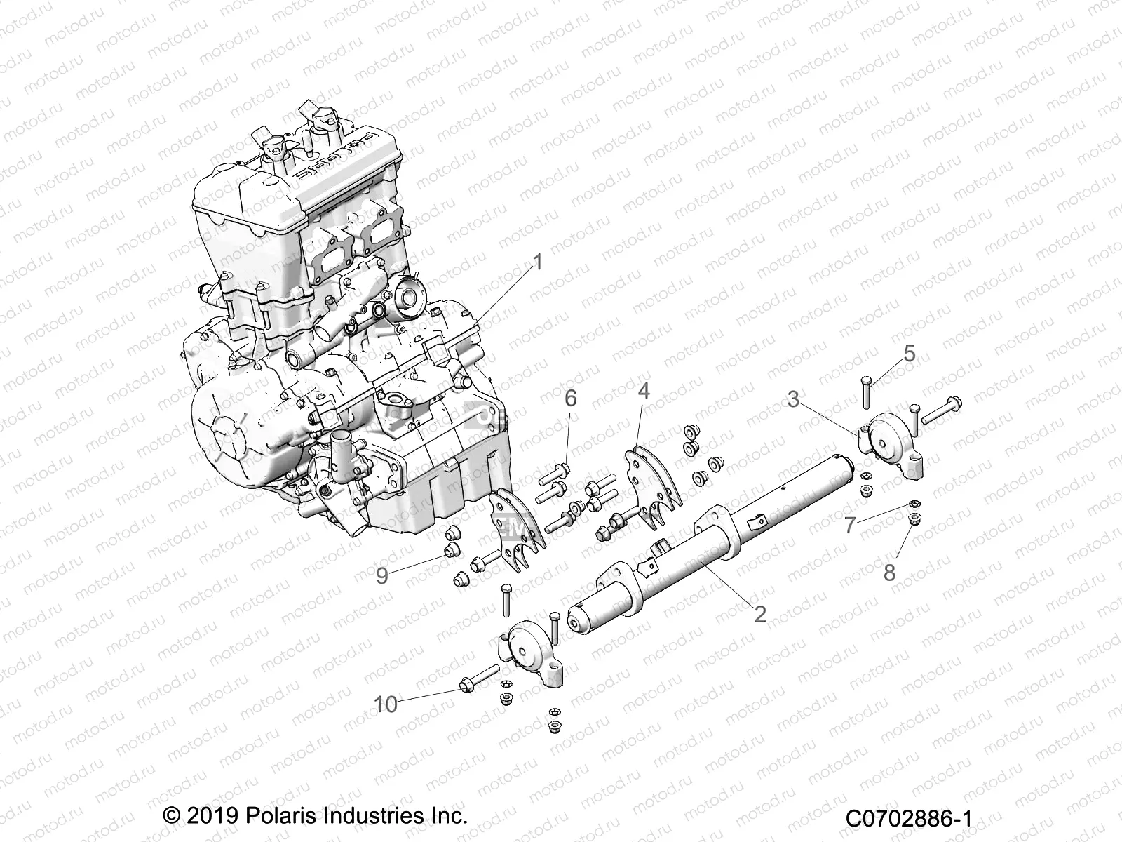 ENGINE | ENGINE, MOUNTING - Z21RAU92AN/BN (C0702886-1)