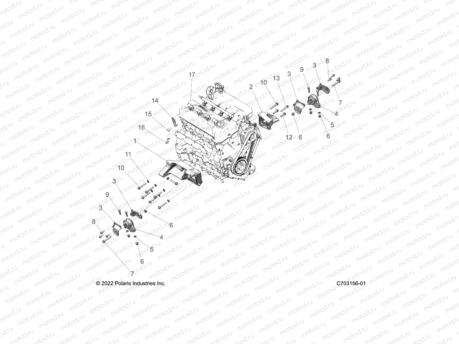 ENGINE | ENGINE, MOUNTING - Z22RGE2KAG/BG/RGK2KAN/BN (C701137-09)