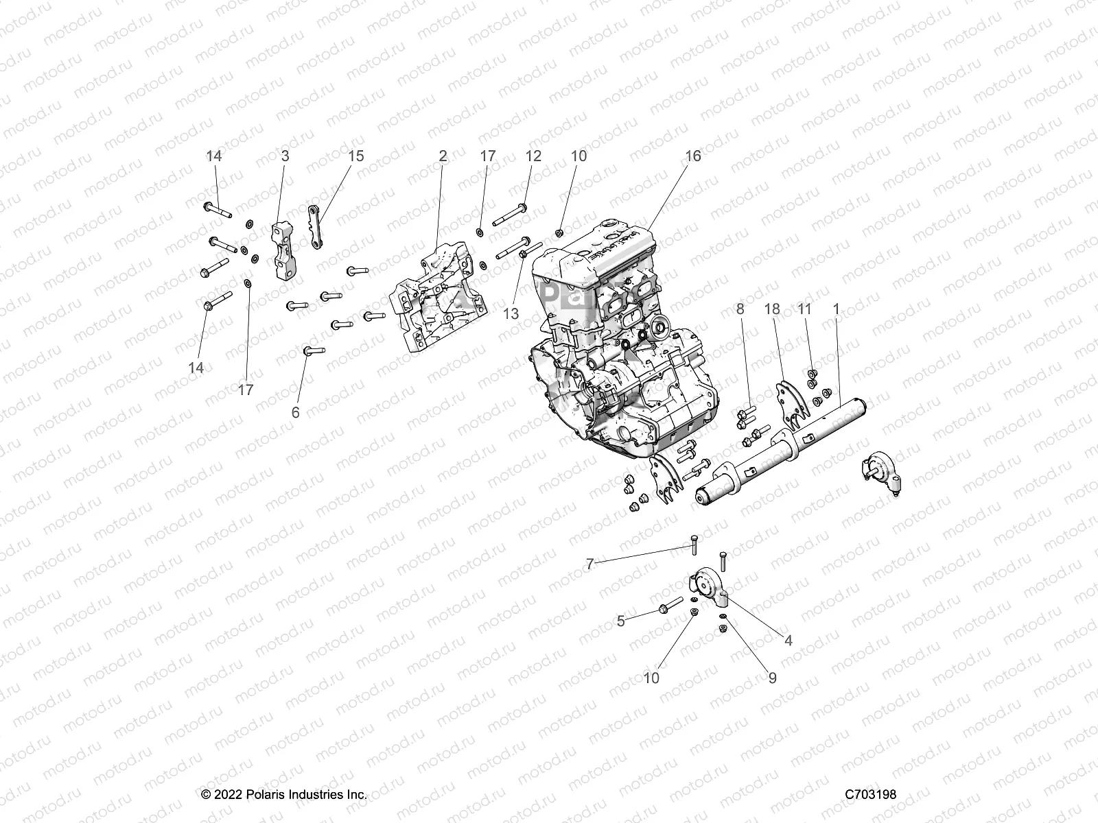 ENGINE | ENGINE, MOUNTING - Z23NAE99A/99B (C703198)
