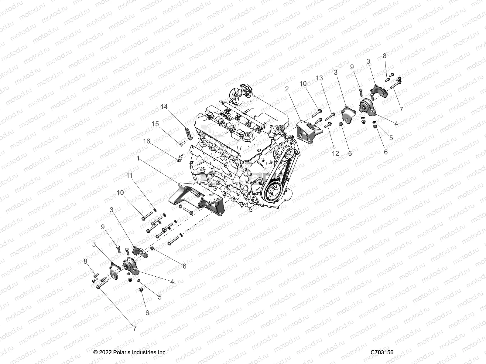 ENGINE | ENGINE, MOUNTING - Z23RMD2KAK/AJ/BK/BJ (C703156)