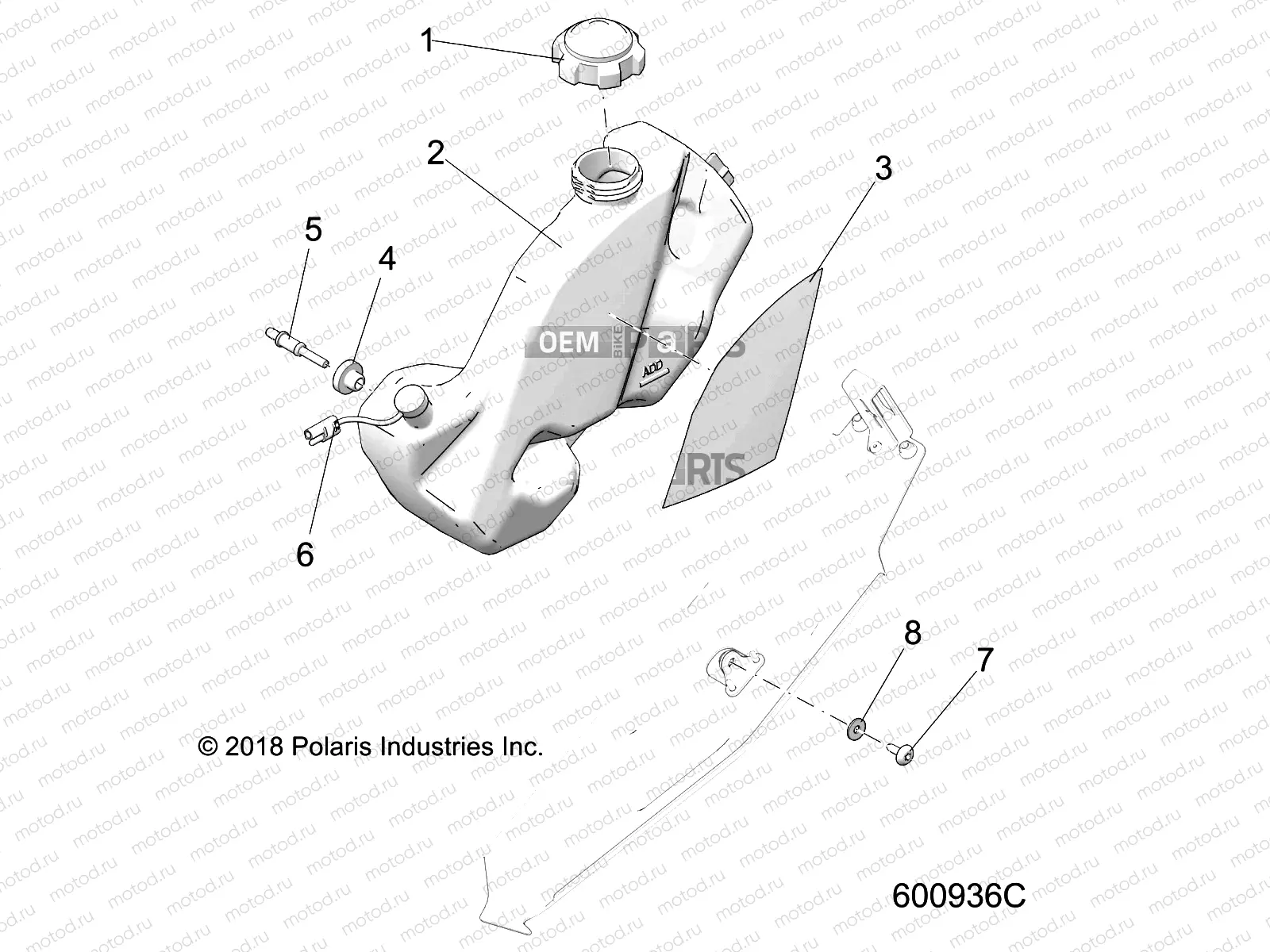 ENGINE | ENGINE, OIL BOTTLE ASM. - S21DDL8RS ALL OPTIONS (600936C)