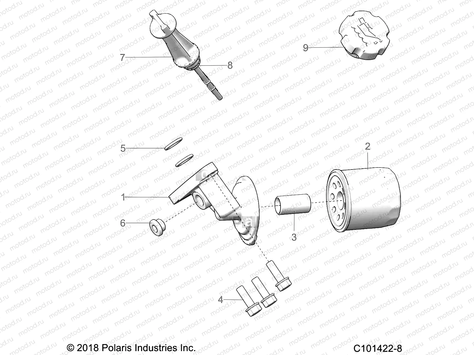 ENGINE | ENGINE, OIL FILTER and DIPSTICK - A23SDS57C4 (C101422-8)