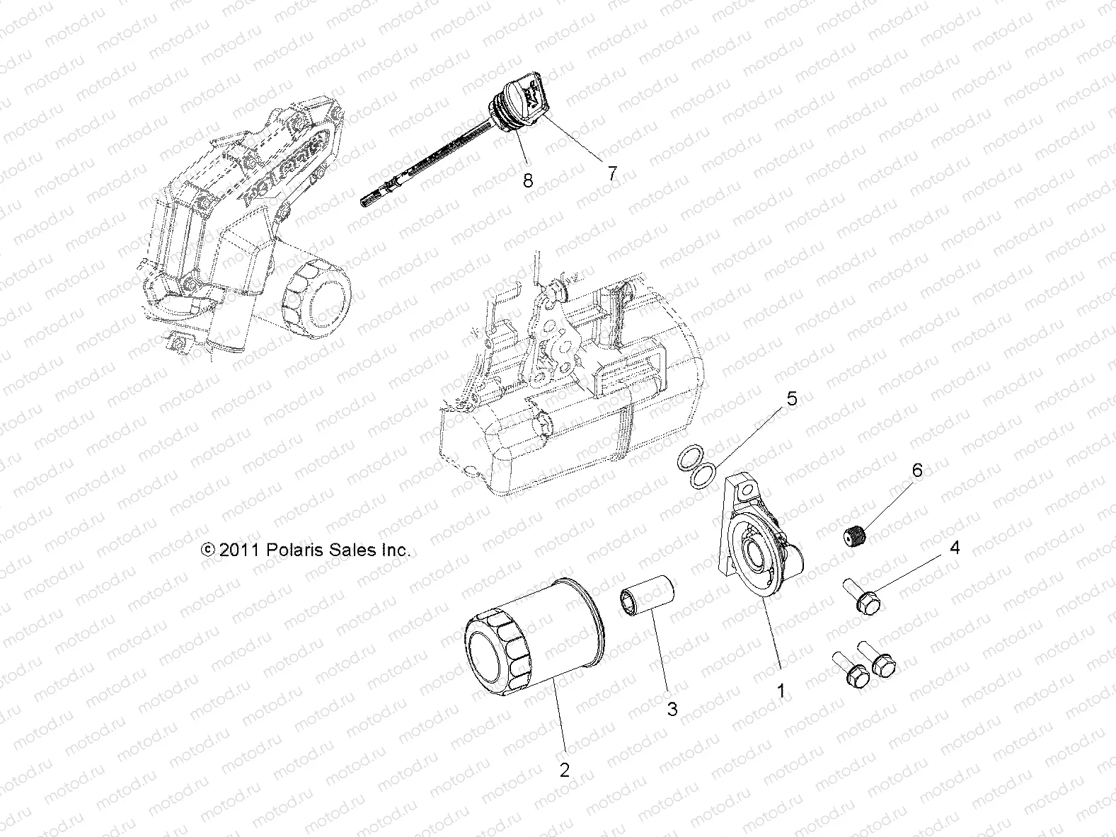 ENGINE | ENGINE, OIL FILTER and DIPSTICK - R13VH57AD/6EAK (49RGROILFILTER12RZR570)